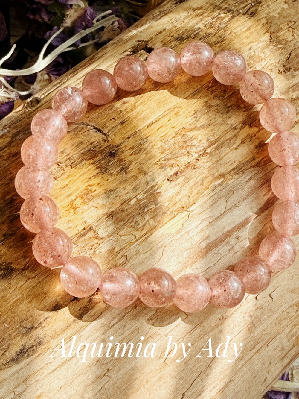Pink Blush  bracelet STRAWBERRY 🍓 QUARTZ
